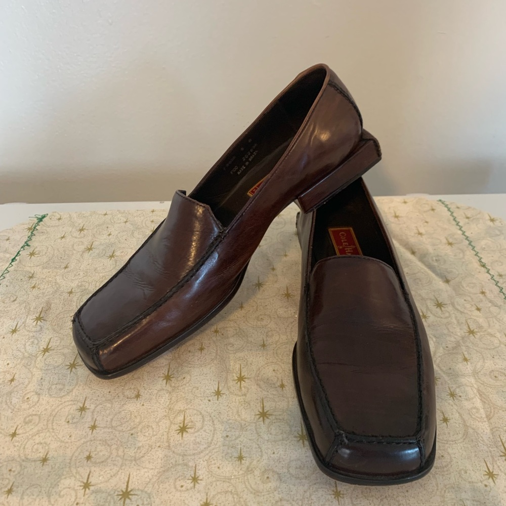 Cole Haan women’s brown leather loafer shoes size 8